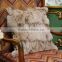 Posh Style Hip Design Piceed Fox Fur Pillow Case Real Animal Fur Beautiful Cushion