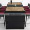 Rattan bar chair with high table