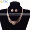 5 Piece Women Jewelry Set 18K Gold Plated Fashion bridal Necklace Earring loin African Costume Woman engagement Accessories