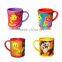 sweet style engraved fancy girl pattern silicone tea mug