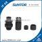 Black outdoor ABS meterial waterproof RJ45 Ethernet cable connector IP 68