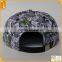 Custom 6 panel sublimationfloral leather strap snapback baseball caps