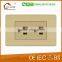 Gold supplier Kuwait market aluminum material 2gang 1 way light switch 110V