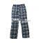 wholesale cotton woven yarn dyed flannel pants men/women elastic waistband sleep pajamas with drawstring