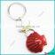 Metal Red Sea Star Shell Key Chain