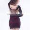 Latest Design New Fashion Mature Women Party Wear Beaded Lace Dress Big Size