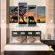 Elephants sunset wholesale canvas art print for decor painting