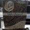 Cheap China Juparana Polished Headstone Rose Carved
