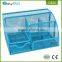 Multi-color modern mesh desk supplies organizer 6 Compartments with drawer