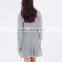 Apparel New Arrivals Autumn Herringbone Woman Long Sleeve Pleated Casual Dress