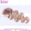High quality brazilian hair loose wave lace closure middle parting cheap lace front closure
