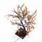 HomCom Brown 1.5ft Golden LED Walnut Leaf Tree
