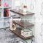 2015 new design modern glass 4 tiers bookcases