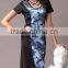 Pretty Steps 2016 new fashion ladies designed elegant floral print summer slim fit dress