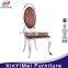 PU leather dining room chair , modern stainless steel dining chair