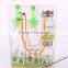 4pcs square oil bottle and spice jar set in a pvc box