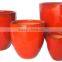 Yellow pottery planter with egg shape from China factory