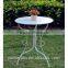 Lovely durable KD bistro set antique light blue coffee table