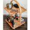 wooden rolling beer carrier