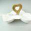 Wholesale Ceramic White Dinner Plate Divided Serving Platter & Wooden Handle