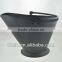 fireplace matte black metal coal bucket