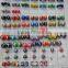 Colorful flat round evil eye beads, jewelry accessories, high quality resin beads