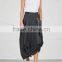 Wholesale Women Apparel Asymmetric Draped Hem Elasticated Waist Grey Jersey Skirt(DQE0355SK)