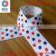 Grosgrain Blue and Red Spotty Ribbon Printed 25 mm