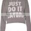 Womens Crop Top Custom Printed Long Sleeve Crop Pullover Hoodie & Sweatshirts Loose Fit Poly-Cotton Fleece Hoodie OEM