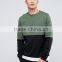 custom wholesale crewneck sweatshirt 100% Cotton plain color block sweatshirt cut and sew blank fashion design sweatshirt hoodie