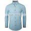 Custom wholesale pattern men's long sleeve fashion oxford shirt