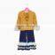 201 new style bangladesh clothing baby girls fall clothes cotton jacket with lace ruffle top and ruffle pants 3 pcs outfits