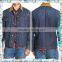 Fashion Dark Blue Male Suede Collar Short Denim Jacket