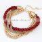 braided multilayer bracelet alloy bangle jewelry gold plated pulseras women bracelets