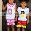 wholesale chevron cotton child Thanksgiving Turkey outfits
