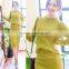 B22682A Korea style women sweater long sleeved knitted skirt suit