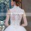 Unique Fashion Ball Gown Sleeveless Sweetheart Neckline Appliqued See Through Back Tulle Wedding Dress 2017