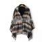 Shawls&Scarves Two Usage Tartan Fringe on the Botton Winter Warmer Tartan Scarf Trendy Fashion