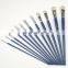 Blue long wooden handle bristle brush, bright, #1~#12