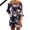 New Arrival Long Sleeve Fashion Off Shoulder New Ladies Dress