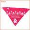 2016 Wholesale Customized Logo Printed Triangle Dog Bandana