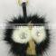 popular selling lovely pom pom key chain large fur bag charms