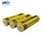 Brand name WGP 18650 Lithium ion cylindrical rechargeable battery cell 3.7v voltage for small flashlight