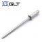 Galvanized Steel Countersunk Head Aluminum Steel Single Head Rivets 6 mm