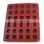 Food grade silicone ice cube mold for chocolate with 30 holes and 6 shapes for baking