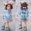 Autumn Toddler Baby Girl Coat Cotton Denim Kids Children Clothes Letters Printed Tops T-Shirt Trench Jacket