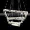 Popular Square Ring Hanging Luminaire crystal pendant lamp for Dining Room