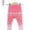 Fashion clothing 2016 kids flower printed cotton fabric pink leggings