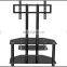 clear and black tempered glass tv stand