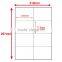 SINMARK 10.5*7.4cm Mirror surface label sticker paper a4